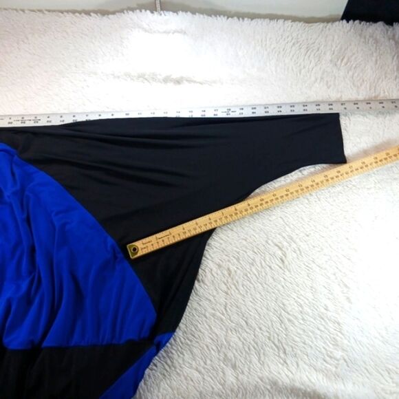 Enfocus Studio Two Toned Color-Block Midi Woman's 12. 80s Style. Lined - Picture 6 of 8